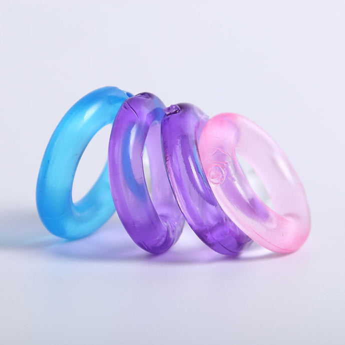 4 pcs Silicone Time Delay Penis Ring Cock Rings Adult Products